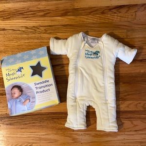 NIB Baby Merlin’s Magic Sleepsuit size small 3-6 months cream